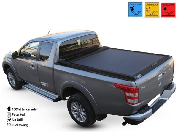 Laderaumabdeckung - Rollverdeck für FIAT FULLBACK 2016+ PICK UP Space Cab SOT 1312 black matt