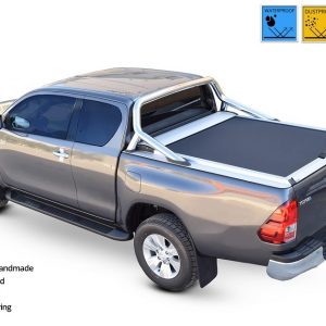 Laderaumabdeckung - Rollverdeck für Toyota Hilux REVO 2016+ Space Cab SOT 13171 mit original OEM Rollbar Aluminium eloxiert