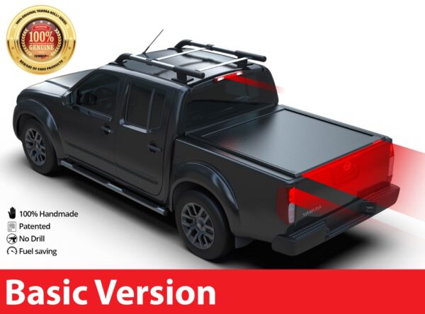 Tessera Roll+ Laderaumabdeckung “Basic” für Nissan Navara D40 (SHORTBED 156cm) D/C Double Cab TESS 140 ROLL black matt