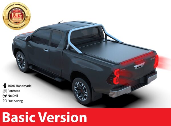 Tessera Roll+ Laderaumabdeckung Rollverdeck manuell "Basic" für Toyota Hilux Revo 2016+ mit OEM Überrollbügel S/C (Space cab)