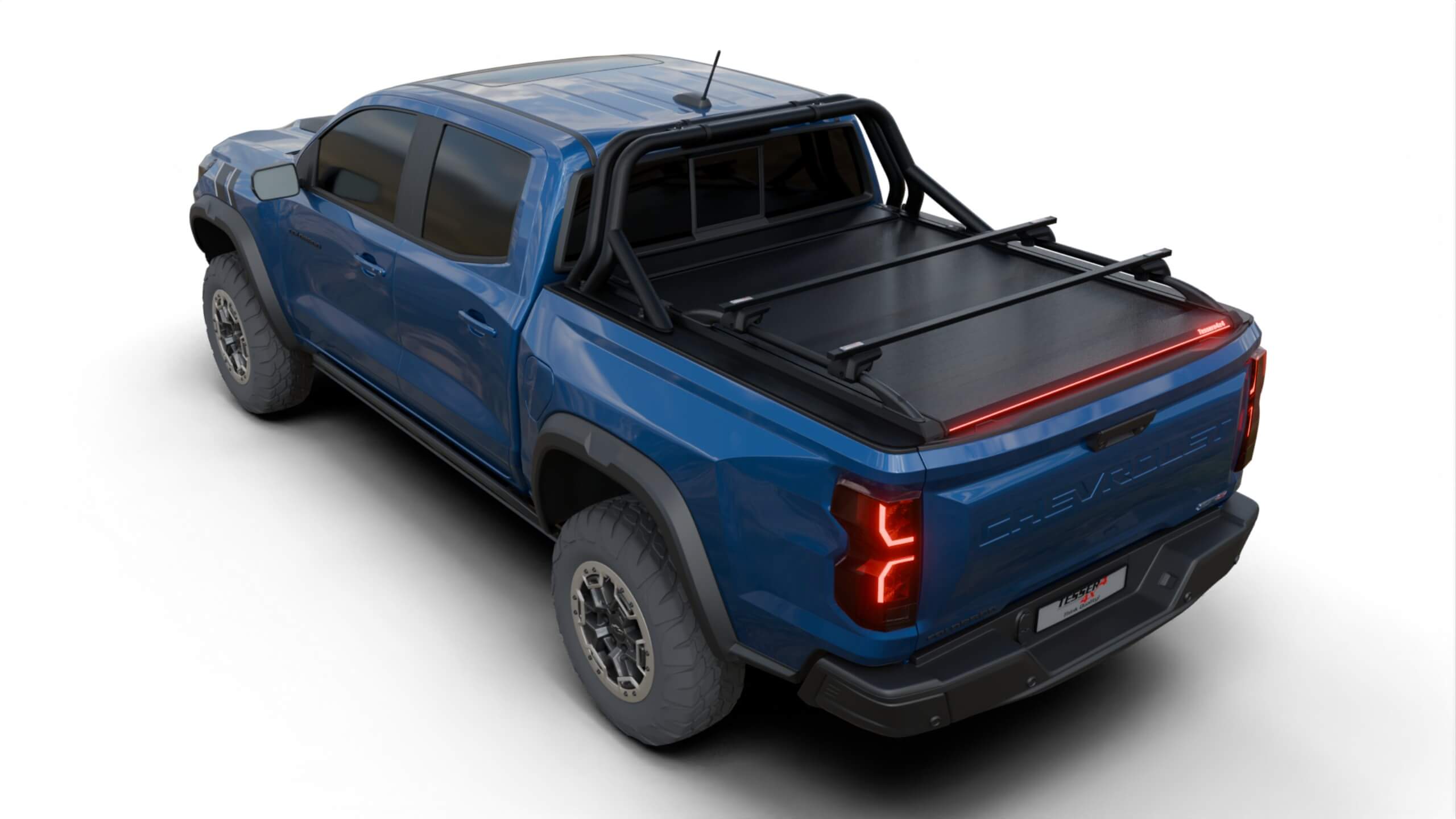 colorado_4071_kou105_bar_cover Tessera Roll+ Laderaumabdeckung Rollverdeck manuell "Basic" für Chevrolet Colorado 2023+ short box crew cab