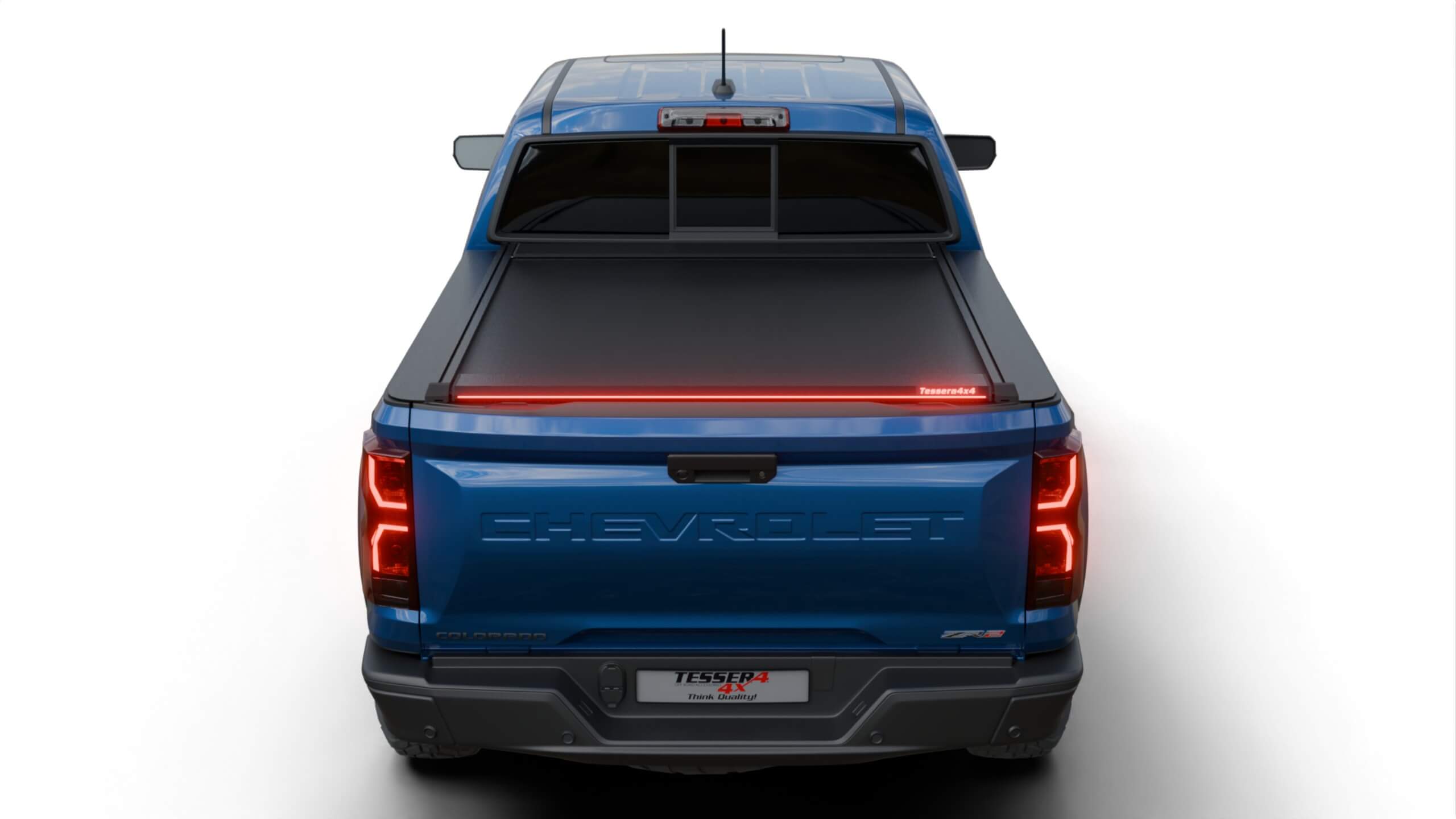 colorado_rear Tessera Roll+ Laderaumabdeckung Rollverdeck manuell "Basic" für Chevrolet Colorado 2023+ short box crew cab