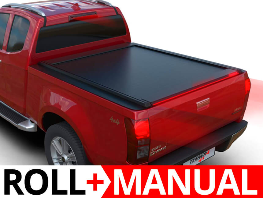 Isuzu D-Max Space Cab 2012-2020_Roll+M Tessera Roll+ Laderaumabdeckung Rollverdeck "Basic" für Isuzu D-Max 2012-2020 SC (Space cab)