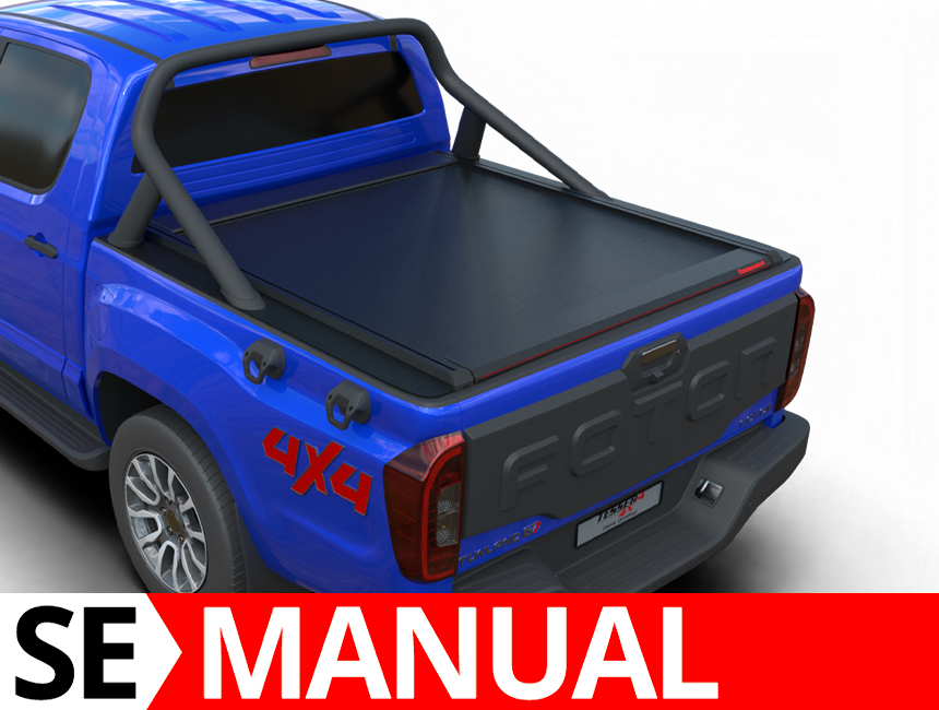 Foton OEM_RB_Tunland G7 2019+_SE Laderaumabdeckung Rollverdeck Tessera SE manuell für Foton Tunland G7 2019+ mit OEM Rollbar TESS 15401 SE black matt