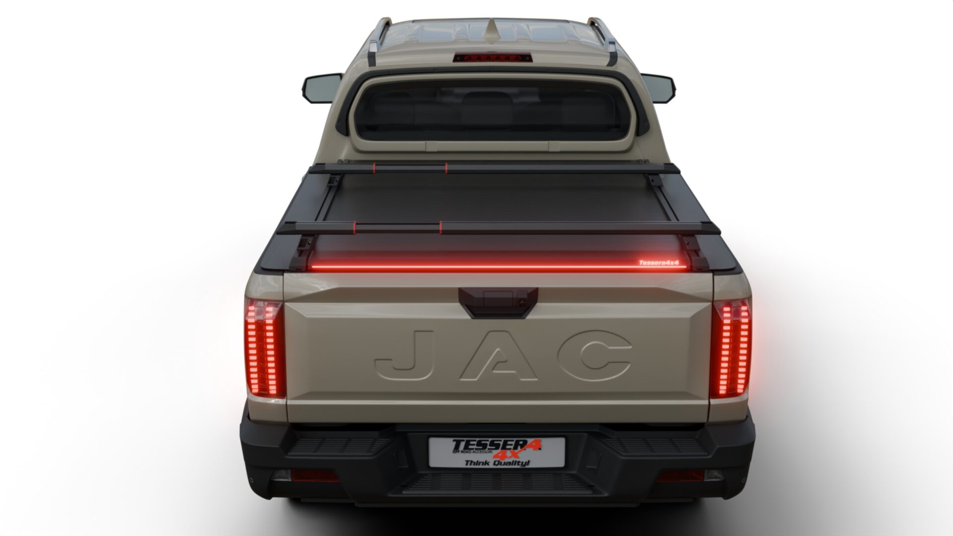 jac_t9_rear_bar Tessera Roll+ Laderaumabdeckung Rollverdeck "Basic" manuell für Jac T9 EV 2025+ DC (Double cab)