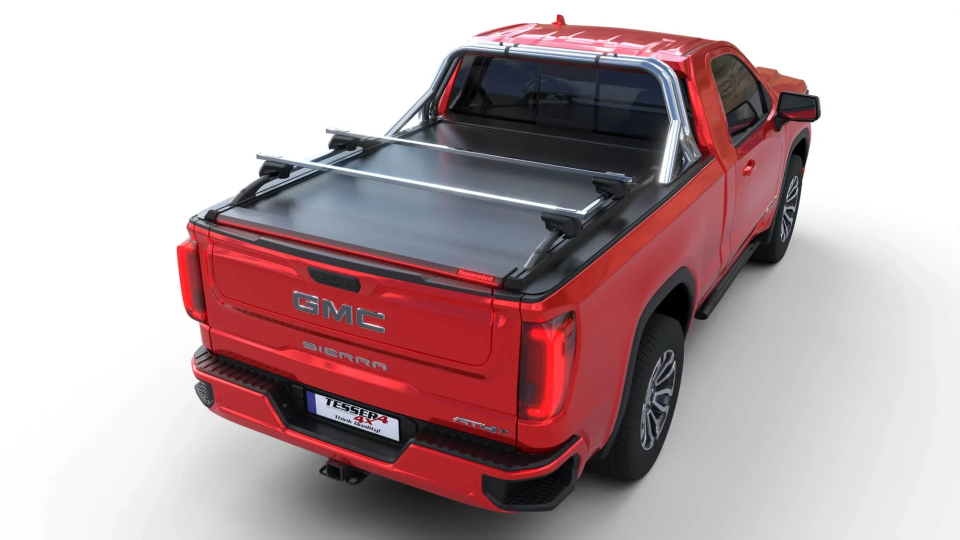 004 Tessera Roll+ Laderaumabdeckung Rollverdeck "Basic" manuell für GMC Sierra 1500 2014-2018 long bed 8´ feet TESS 1451 ROLL black matt