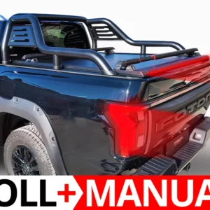 Tessera Roll+ Laderaumabdeckung Rollverdeck manuell "Basic" für Foton Tunland V9 2024+ mit OEM Rollbar TESS 14431 ROLL black matt