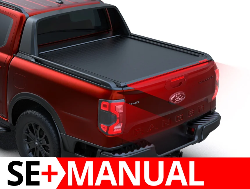 Laderaumabdeckung Tessera SE+ Ford Ranger (P703) 2023+ PHEV 001 Laderaumabdeckung Rollverdeck Tessera SE+ manuell für Ford Ranger (P703) Wildtrack PHEV 2023+ D/C TESS 16081 SE+ black matt