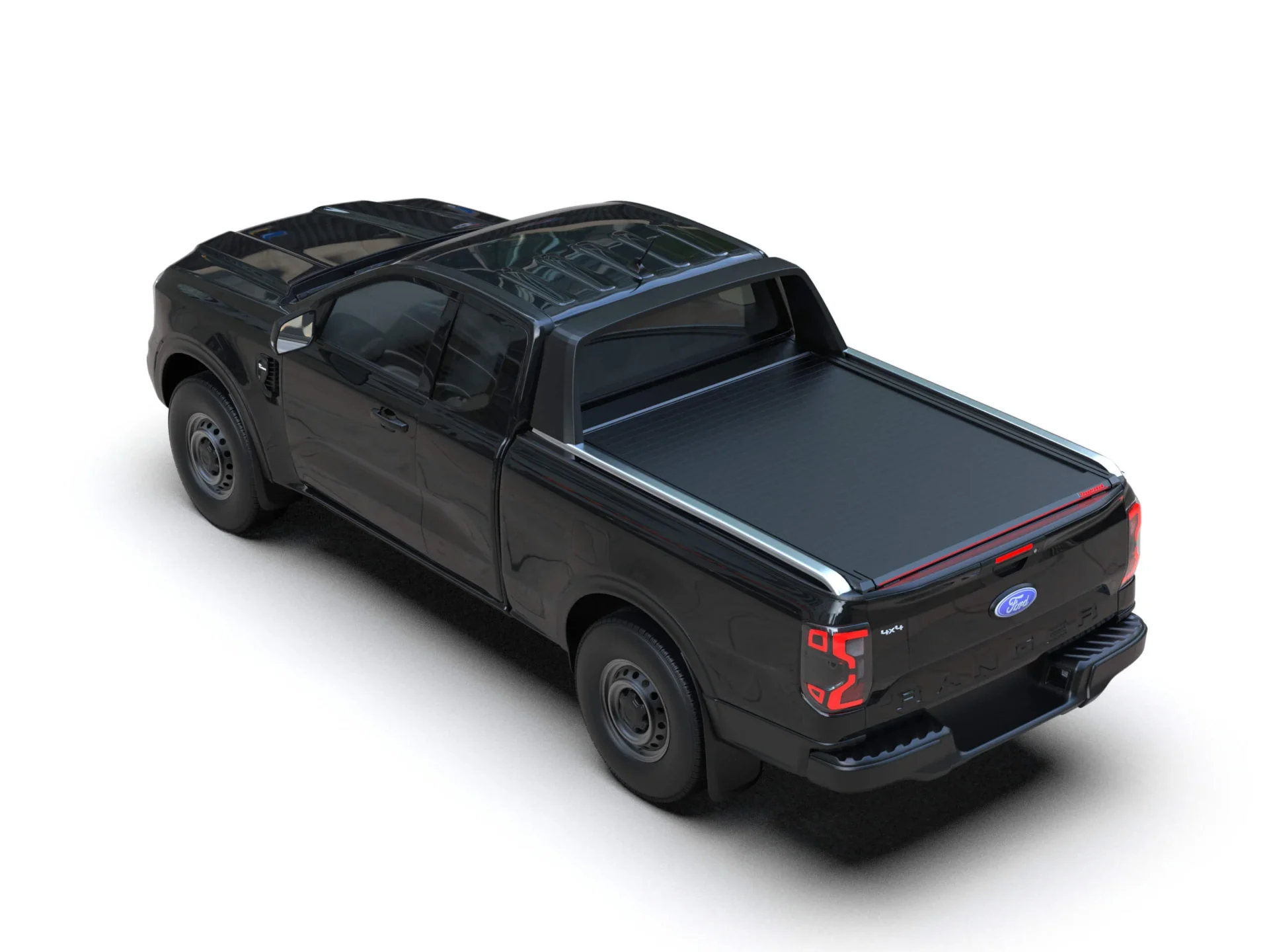 Laderaumabdeckung Tessera SE+ Ford Ranger (P703) 2023+ WILDTRAK PLATINUM RAPTOR 007 Laderaumabdeckung Rollverdeck Tessera SE+ manuell für FORD Ranger Wildtrak T6.2 P703 2023+ Extrakabine TESS 16090 SE+ black matt
