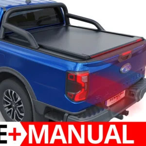 Laderaumabdeckung Rollverdeck Tessera SE+ manuell für FORD Ranger T6.2 P703 2023+ mit OEM Überrollbügel D/C TESS 16060 SE+ black matt