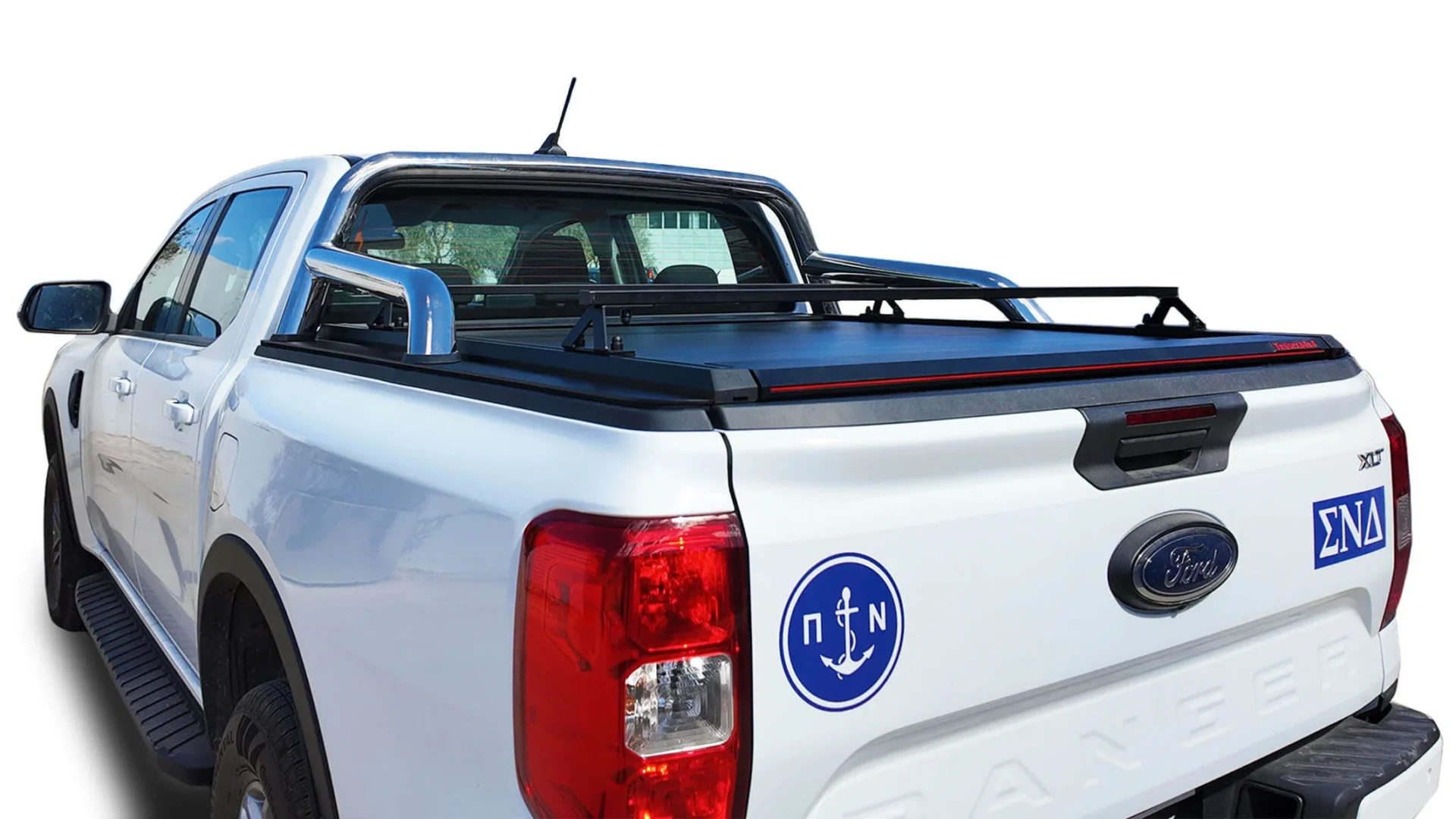 Laderaumabdeckung Tessera SE+ Ford Ranger (P703) 2023+ XLT SPORT 005 Laderaumabdeckung Rollverdeck Tessera SE+ manuell für FORD Ranger T6.2 P703 2023+ mit OEM Überrollbügel D/C TESS 16060 SE+ black matt