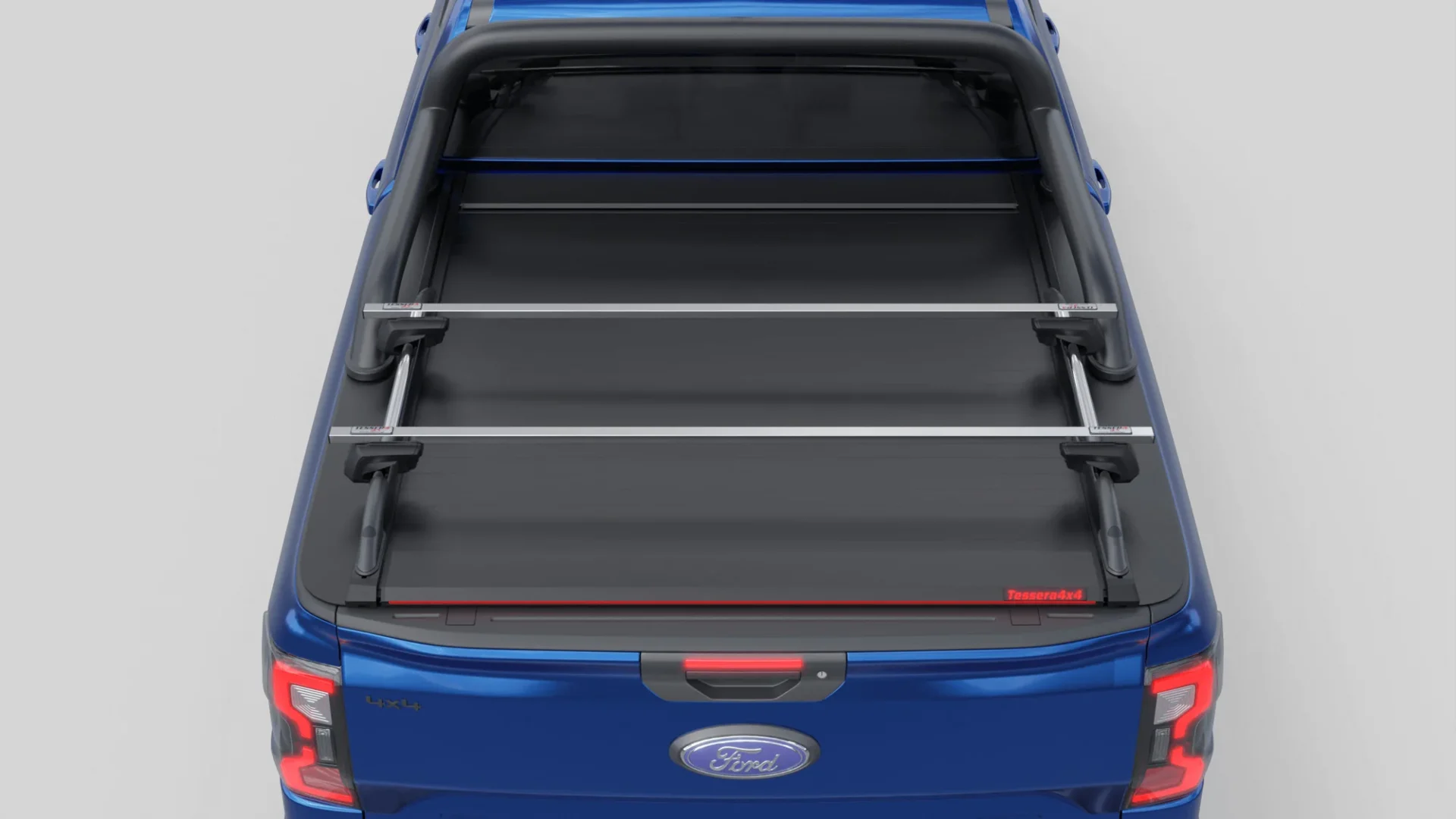 Laderaumabdeckung Tessera SE+ Ford Ranger (P703) 2023+ XLT SPORT 017 Laderaumabdeckung Rollverdeck Tessera SE+ manuell für FORD Ranger T6.2 P703 2023+ mit OEM Überrollbügel D/C TESS 16060 SE+ black matt