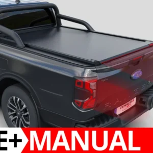 Laderaumabdeckung Rollverdeck Tessera SE+ manuell für FORD Ranger T6.2 P703 2023+ Extrakabine mit OEM Überrollbügel TESS 16070 SE+ black matt
