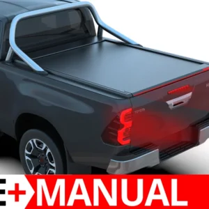 Laderaumabdeckung Rollverdeck Tessera SE+ manuell für Toyota Hilux Revo 2016+ mit OEM Überrollbügel space cab TESS 16171 SE+ black matt