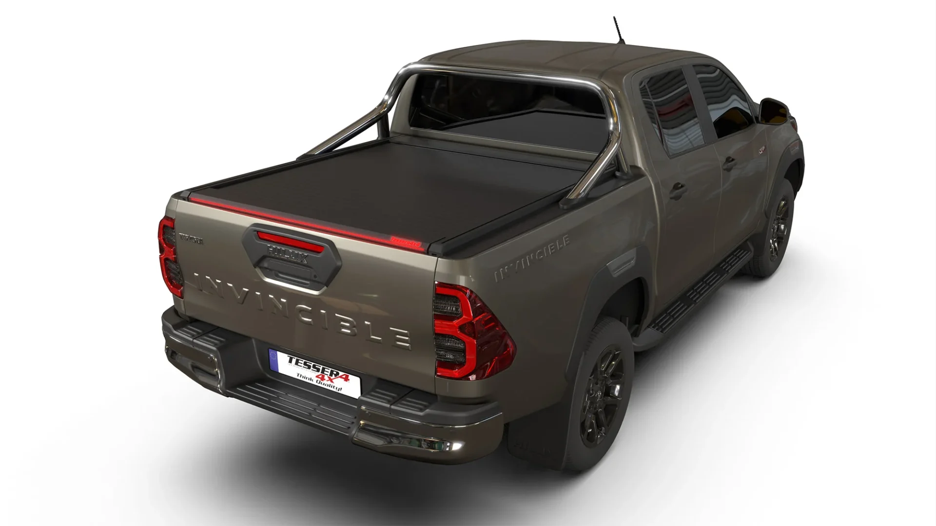 Laderaumabdeckung Tessera SE+ Toyota Hilux (Revo) 07-2016+ with OEM Roll bar 007 Laderaumabdeckung Rollverdeck Tessera SE+ manuell für Toyota Hilux Revo 2016+ mit OEM Überrollbügel D/C TESS 16161 SE+ black matt