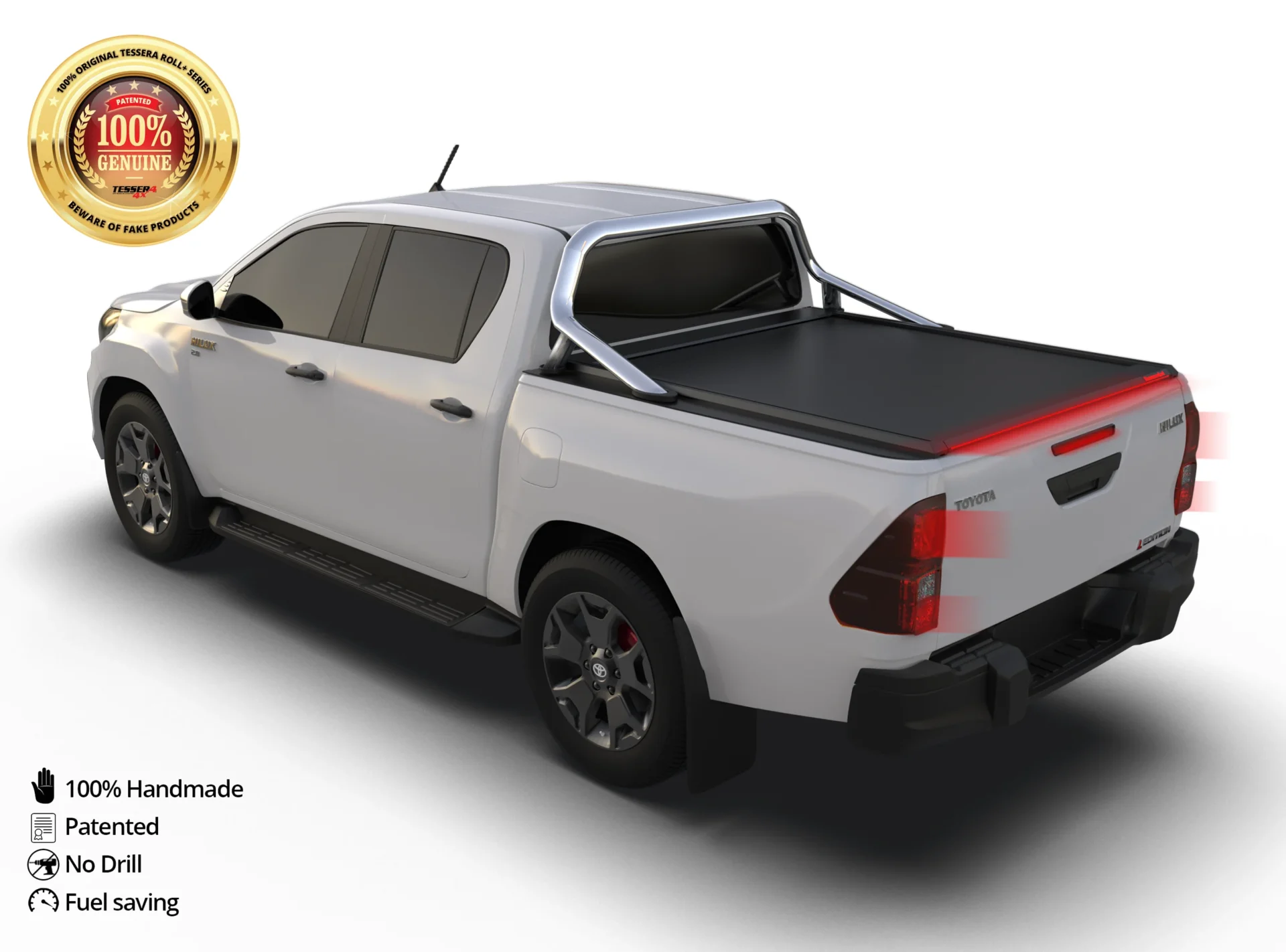 Laderaumabdeckung Tessera SE+ Toyota Hilux (Revo) 07-2016+ with OEM Roll bar 012 Laderaumabdeckung Rollverdeck Tessera SE+ manuell für Toyota Hilux Revo 2016+ mit OEM Überrollbügel D/C TESS 16161 SE+ black matt