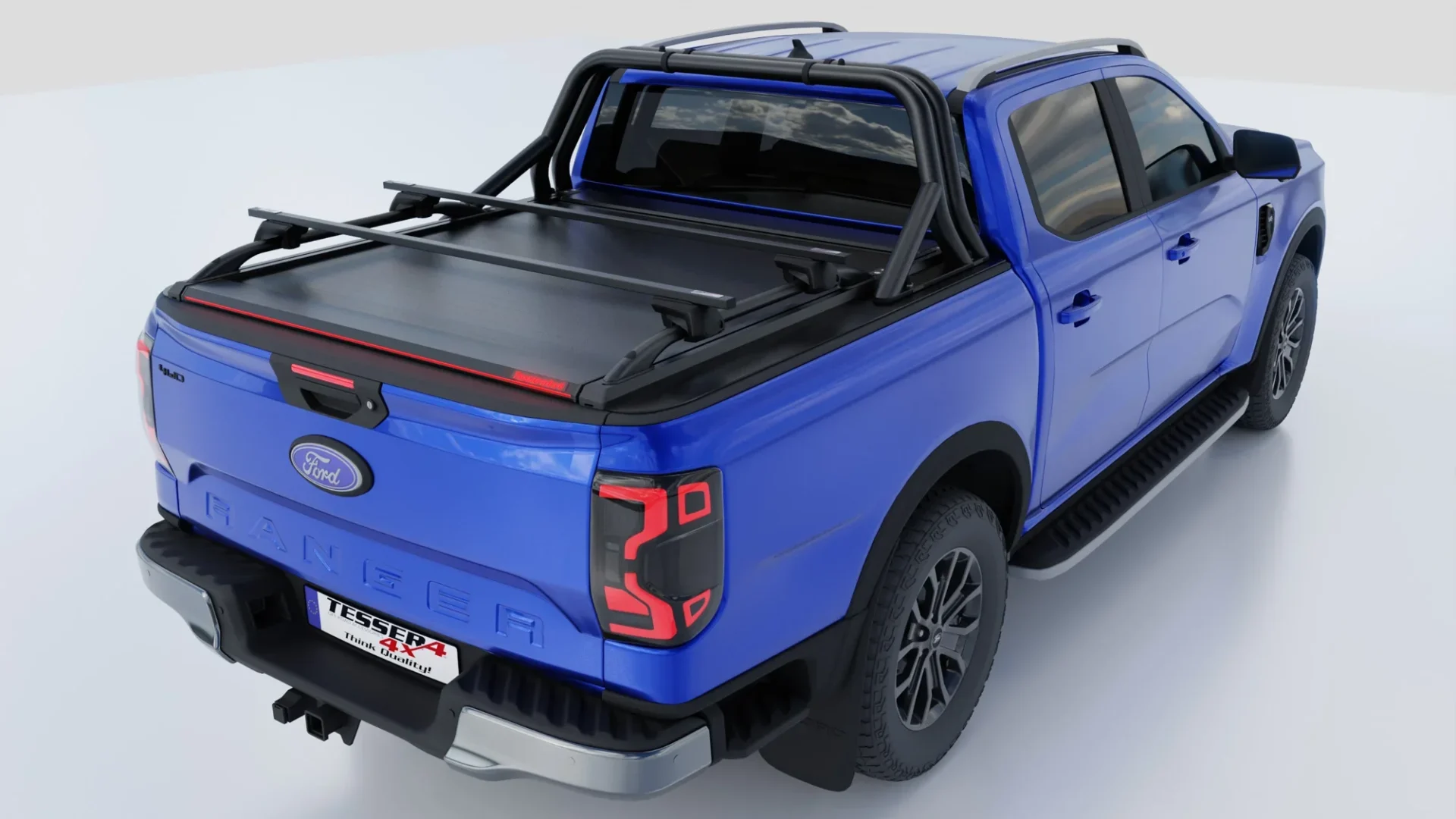 Tessera Roll+ Laderaumabdeckung Rollverdeck "Basic" für FORD Ranger (P703) XLT PHEV TESS 14062 ROLL black matt